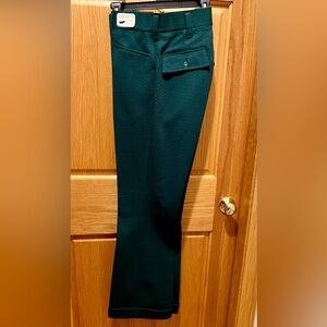 Vintage Edwards of California 100% Polyester Doubleknit Dk Green Trousers w/ Tag